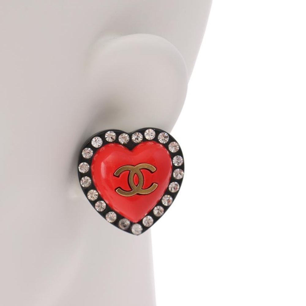 Chanel 1995 SS Heart crystal earrings - Picture 12 of 14